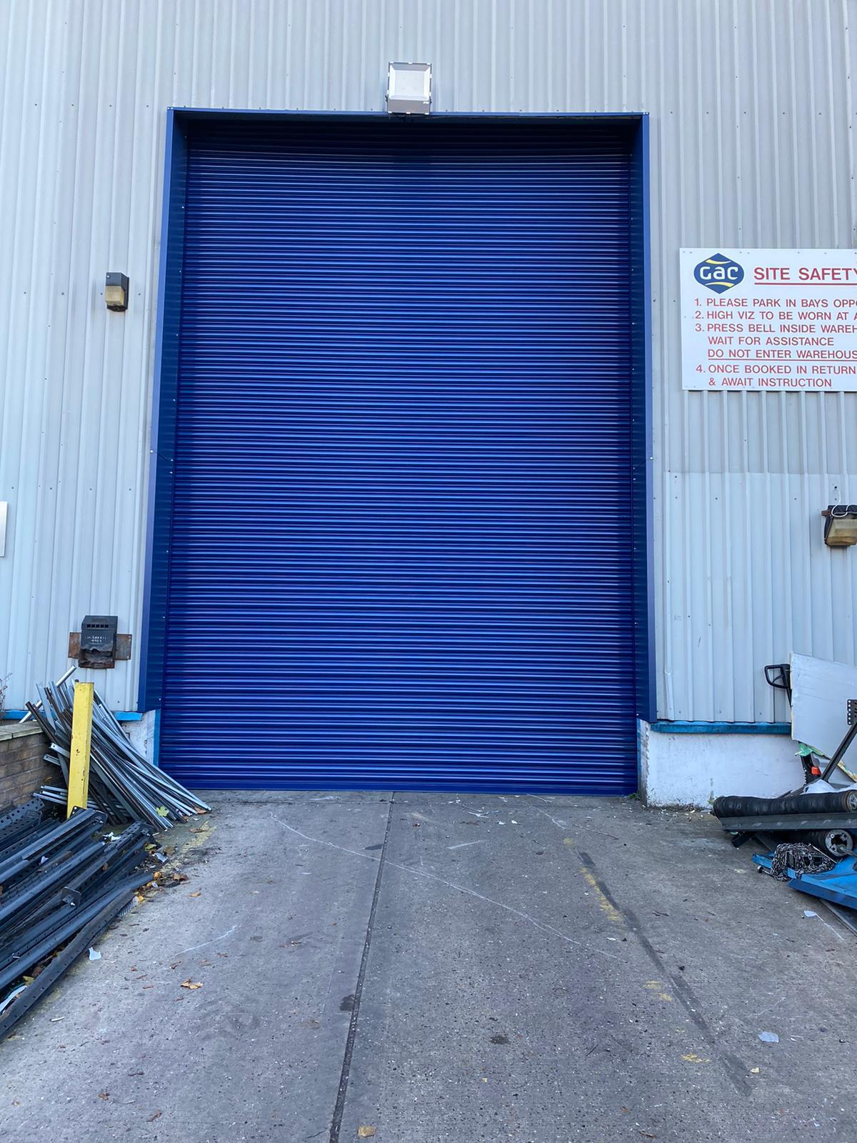 Industrial roller sutter door installation in Suffolk