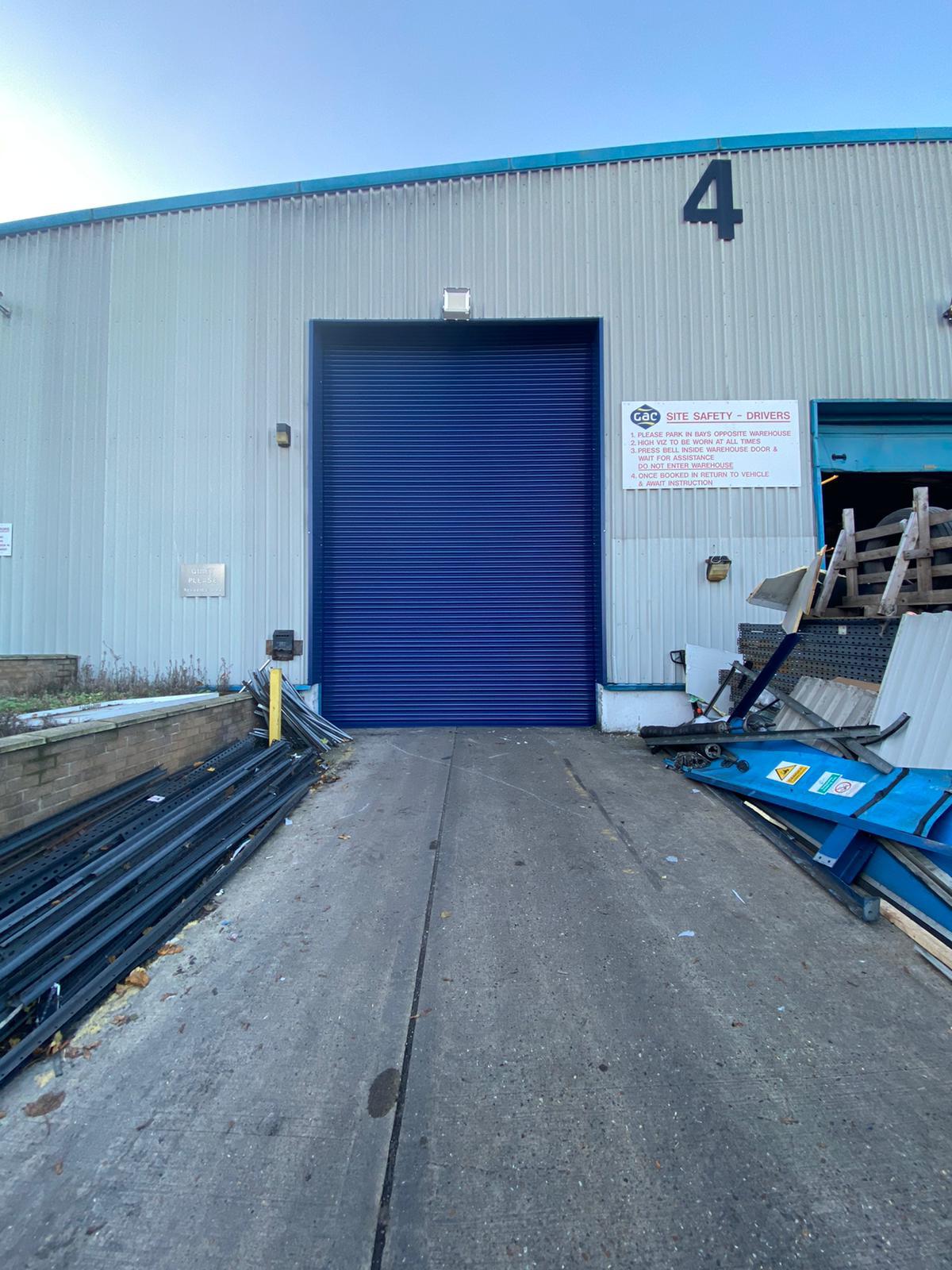 Industrial roller sutter door installation in Ipswich