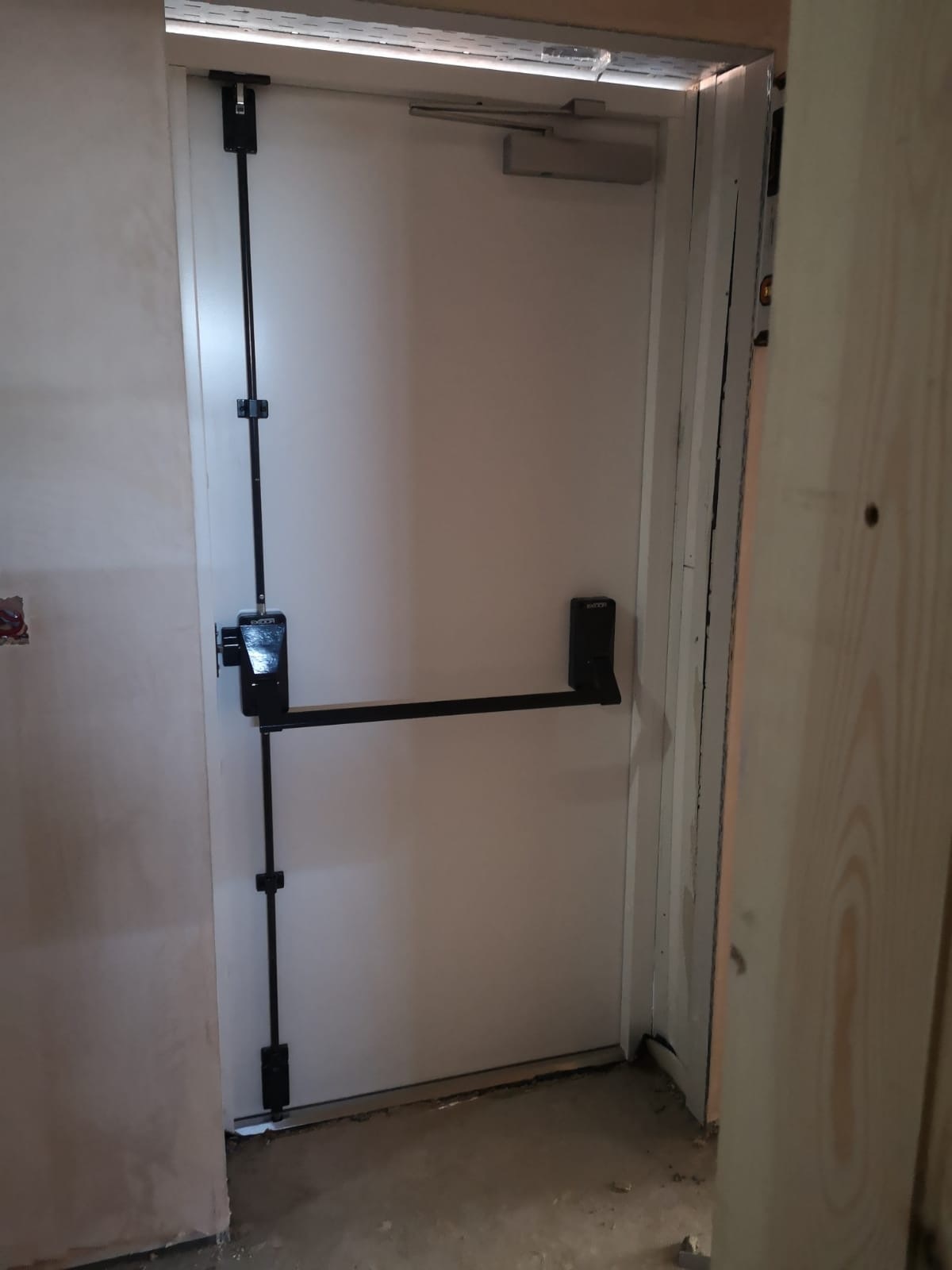 Steel door installation